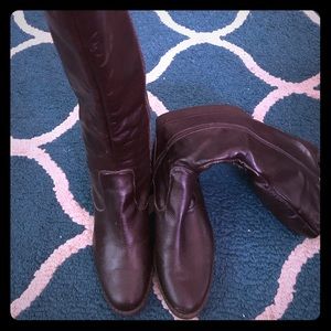 Brown riding boots